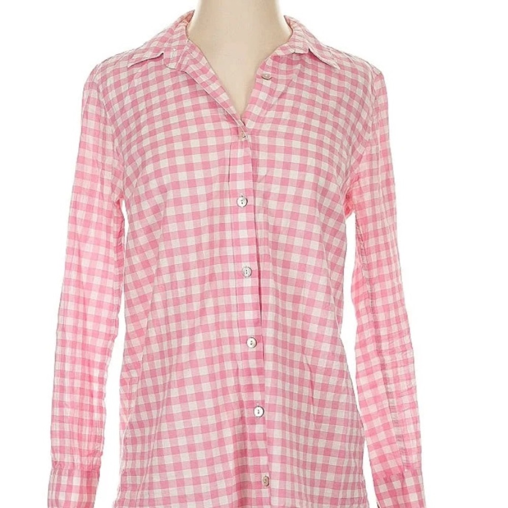 Vineyard Vines Pink Checkered Button Down Shirt